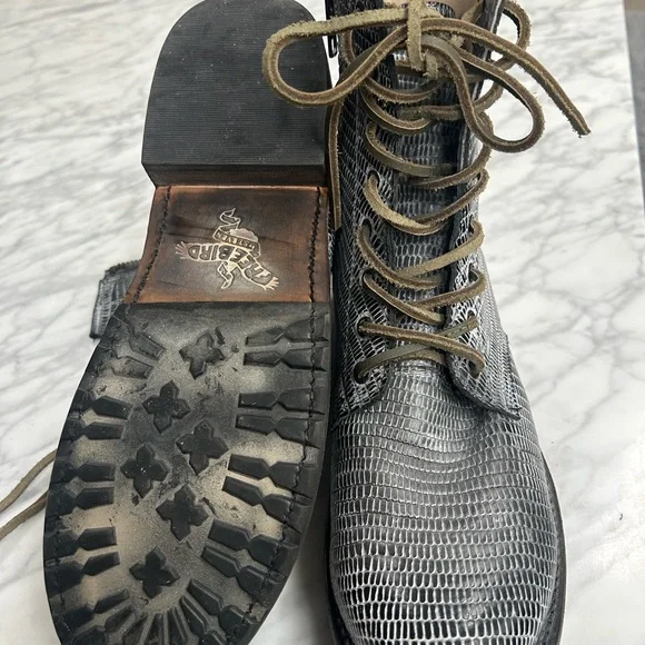 Freebird Gray Lace-Up Ankle Leathrt Boots Size 11 - Picture 9 of 9